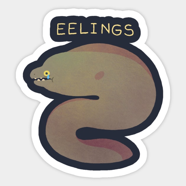 Eelings Sticker by paperbeatsscissors